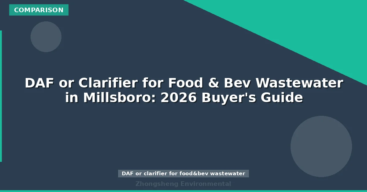 DAF or Clarifier for Food & Bev Wastewater in Millsboro: 2026 Buyer's Guide