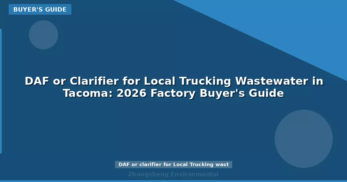 DAF or Clarifier for Local Trucking Wastewater in Tacoma: 2026 Factory Buyer's Guide