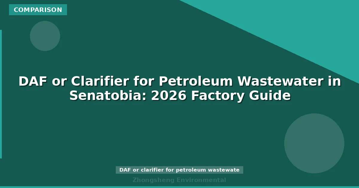 DAF or Clarifier for Petroleum Wastewater in Senatobia: 2026 Factory Guide