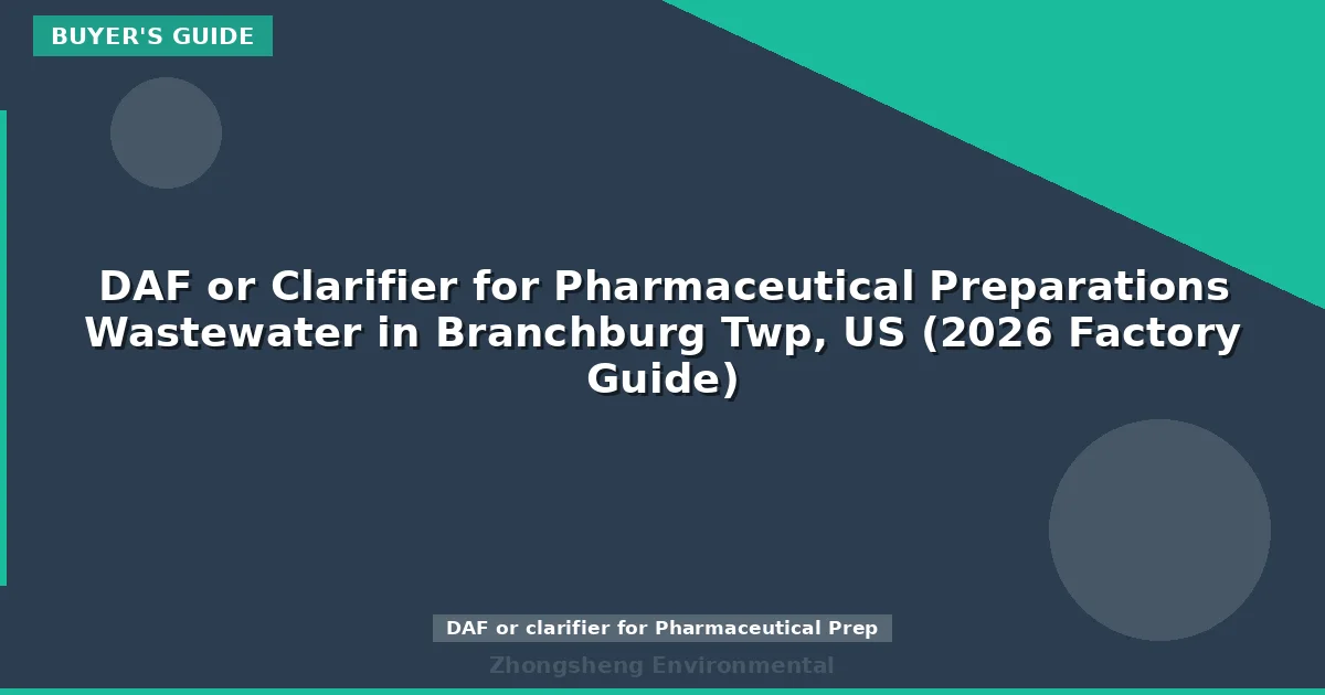 DAF or Clarifier for Pharmaceutical Preparations Wastewater in Branchburg Twp, US (2026 Factory Guide)