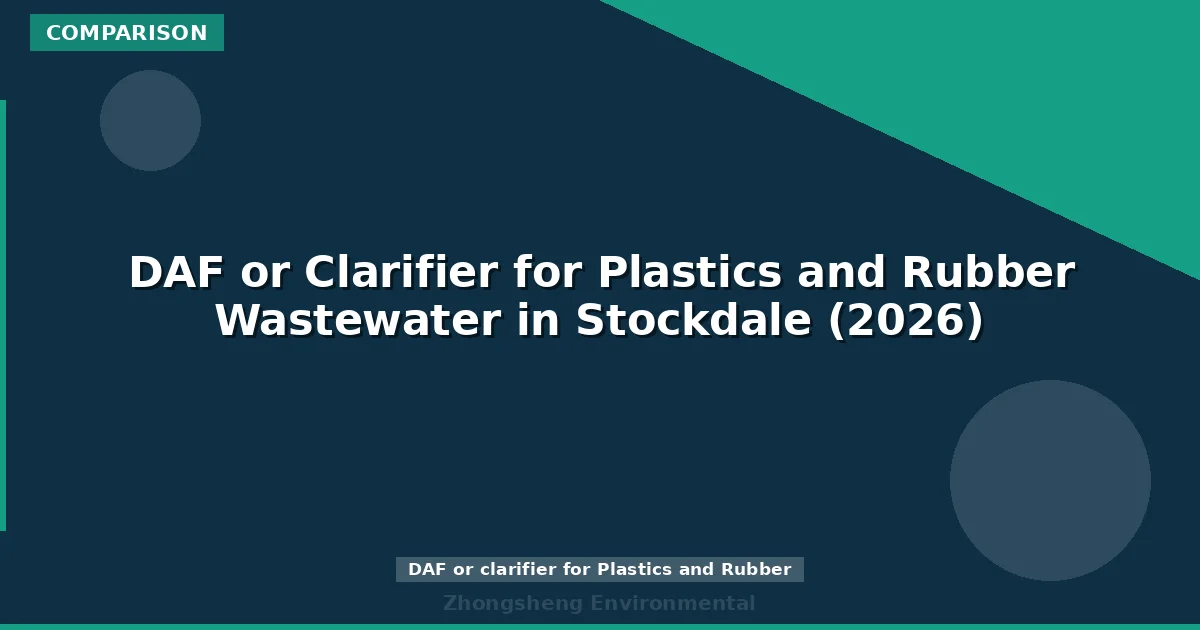 DAF or Clarifier for Plastics and Rubber Wastewater in Stockdale (2026)