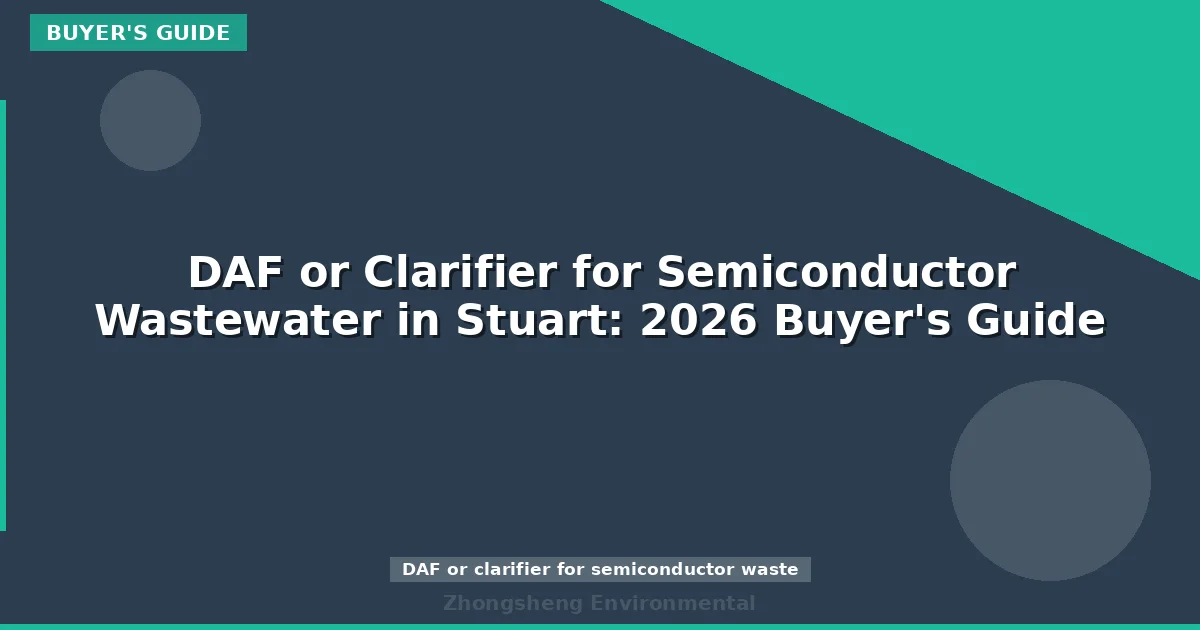 DAF or Clarifier for Semiconductor Wastewater in Stuart: 2026 Buyer's Guide