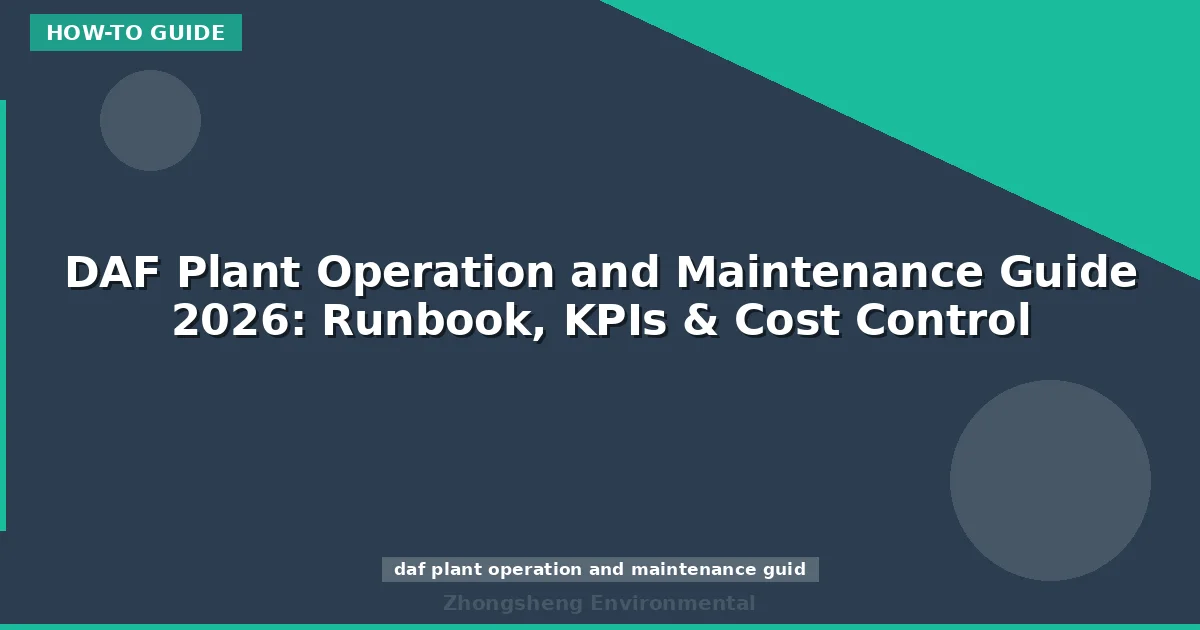 DAF Plant Operation and Maintenance Guide 2026: Runbook, KPIs & Cost Control