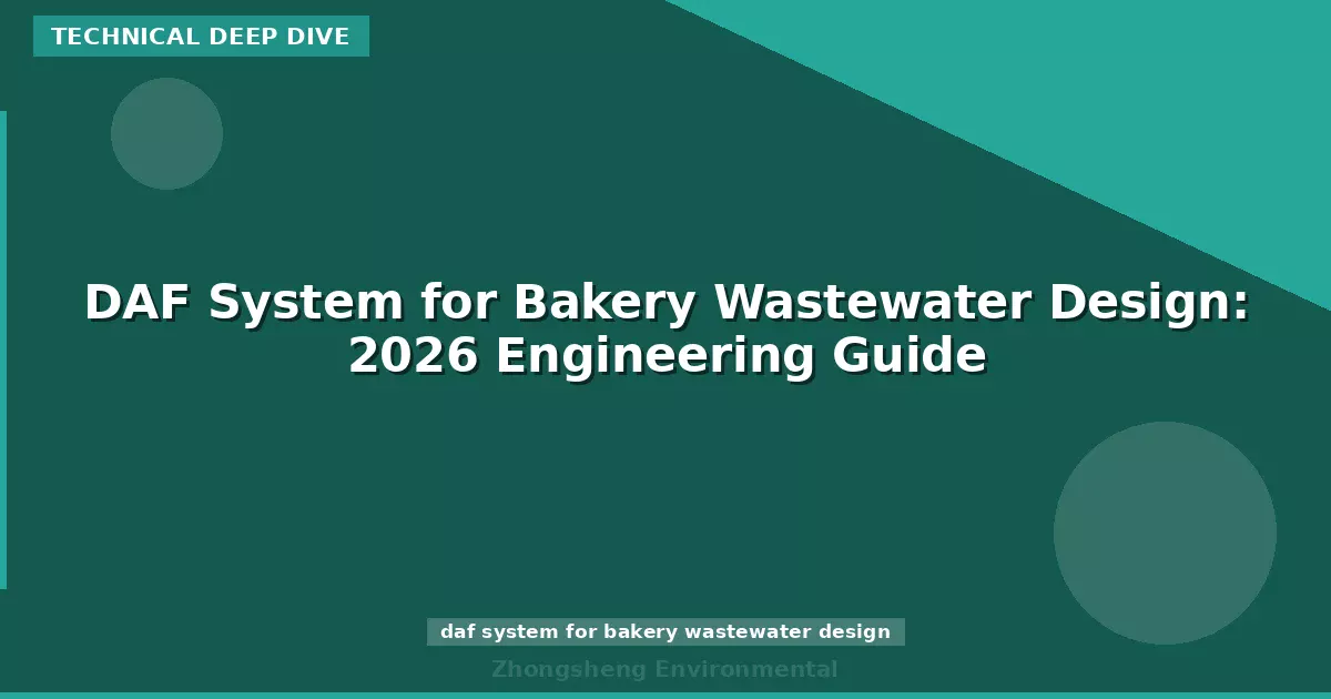 DAF System for Bakery Wastewater Design: 2026 Engineering Guide