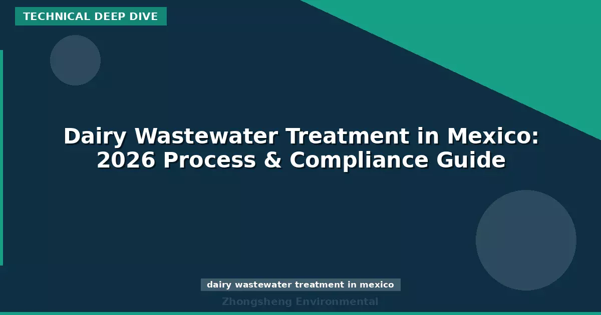 Dairy Wastewater Treatment in Mexico: 2026 Process & Compliance Guide