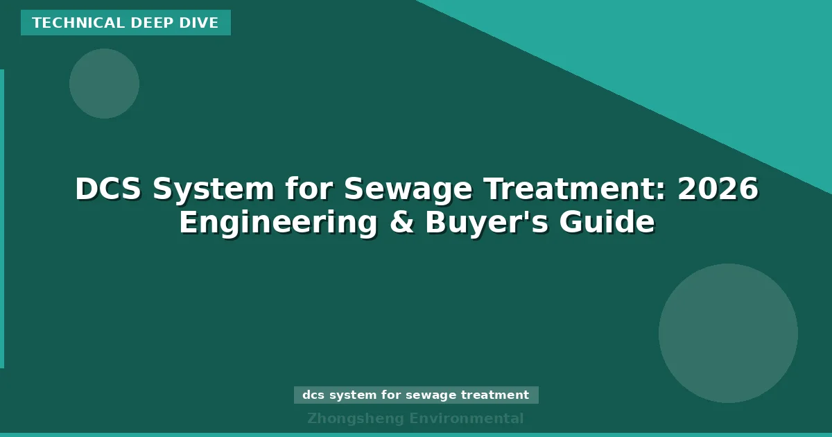 DCS System for Sewage Treatment: 2026 Engineering & Buyer's Guide