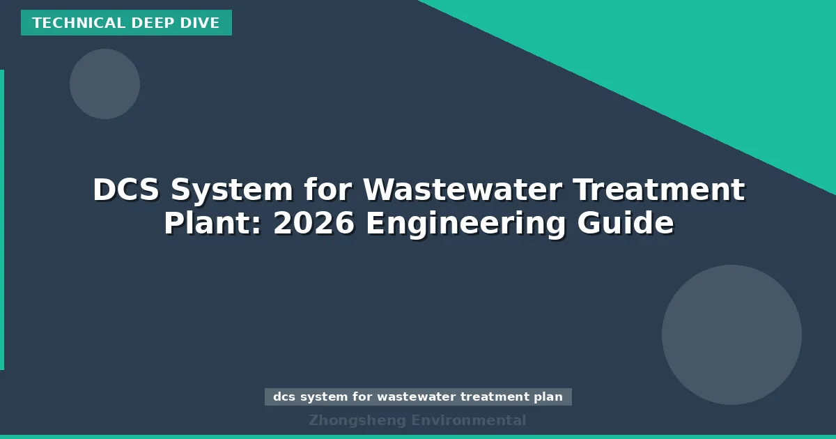 DCS System for Wastewater Treatment Plant: 2026 Engineering Guide