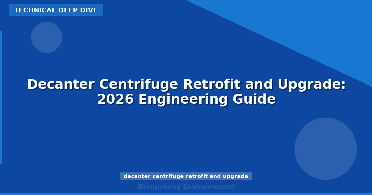 Decanter Centrifuge Retrofit and Upgrade: 2026 Engineering Guide
