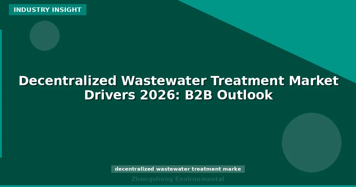 Decentralized Wastewater Treatment Market Drivers 2026: B2B Outlook