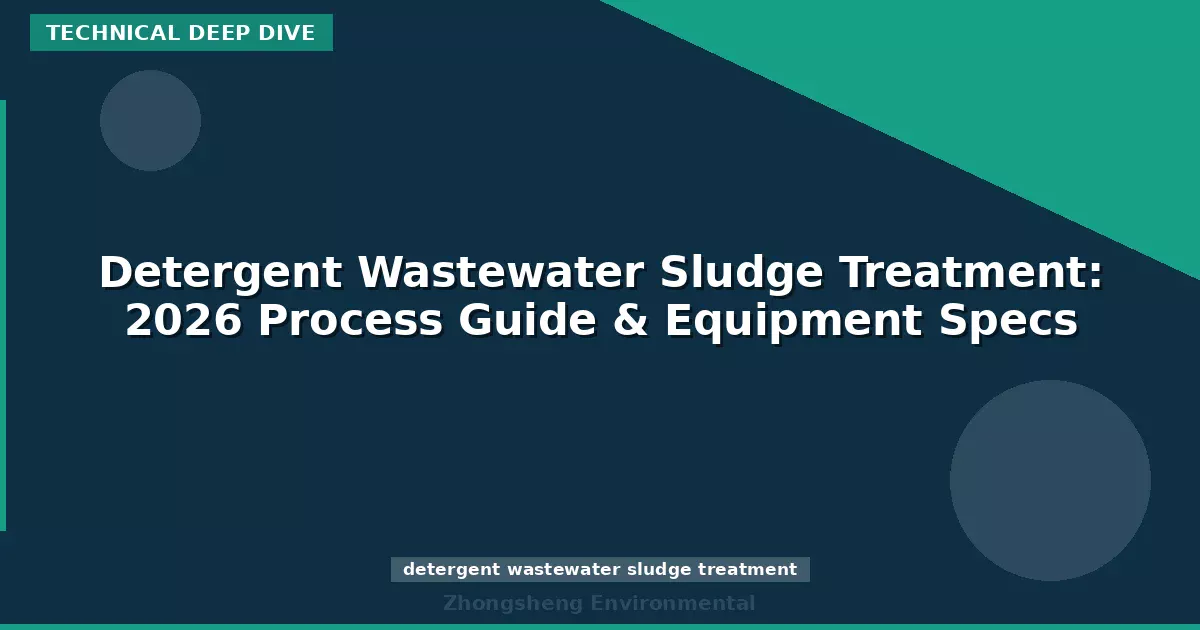 Detergent Wastewater Sludge Treatment: 2026 Process Guide & Equipment Specs