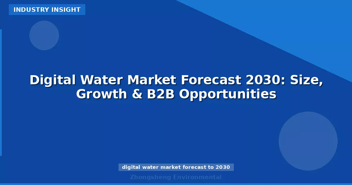 Digital Water Market Forecast 2030: Size, Growth & B2B Opportunities