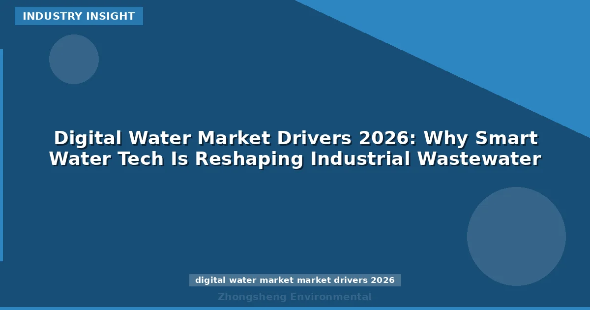 Digital Water Market Drivers 2026: Why Smart Water Tech Is Reshaping Industrial Wastewater