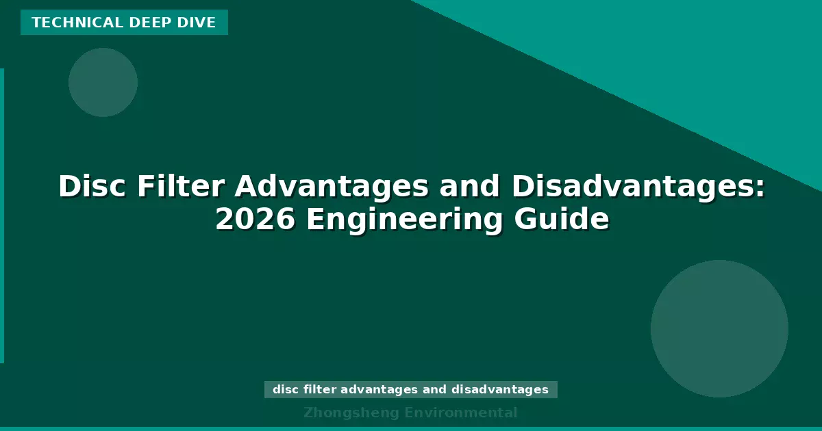 Disc Filter Advantages and Disadvantages: 2026 Engineering Guide