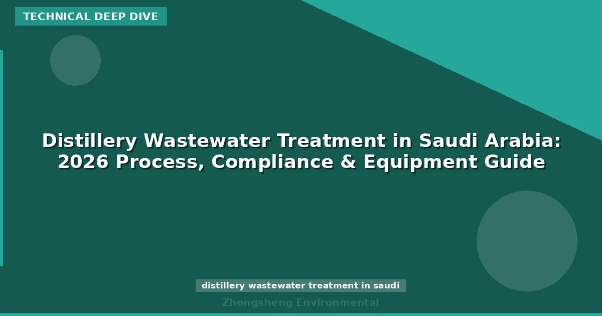 Distillery Wastewater Treatment in Saudi Arabia: 2026 Process, Compliance & Equipment Guide