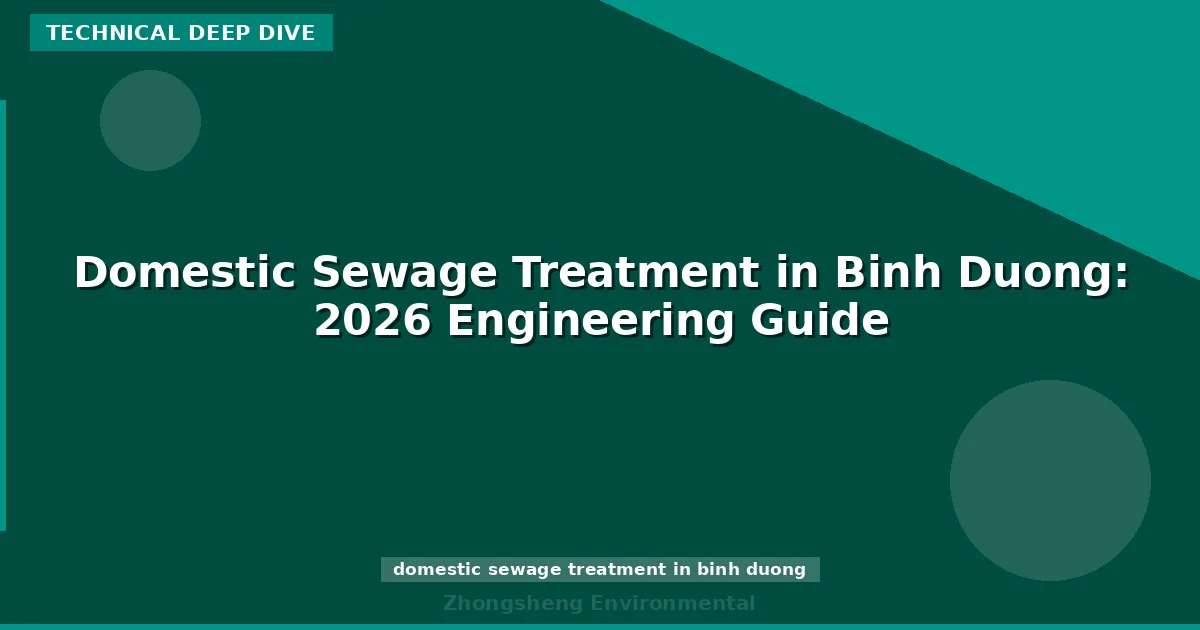 Domestic Sewage Treatment in Binh Duong: 2026 Engineering Guide