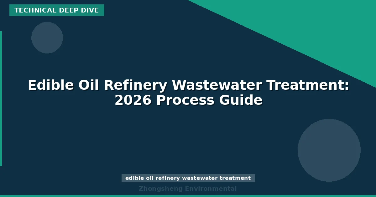 Edible Oil Refinery Wastewater Treatment: 2026 Process Guide