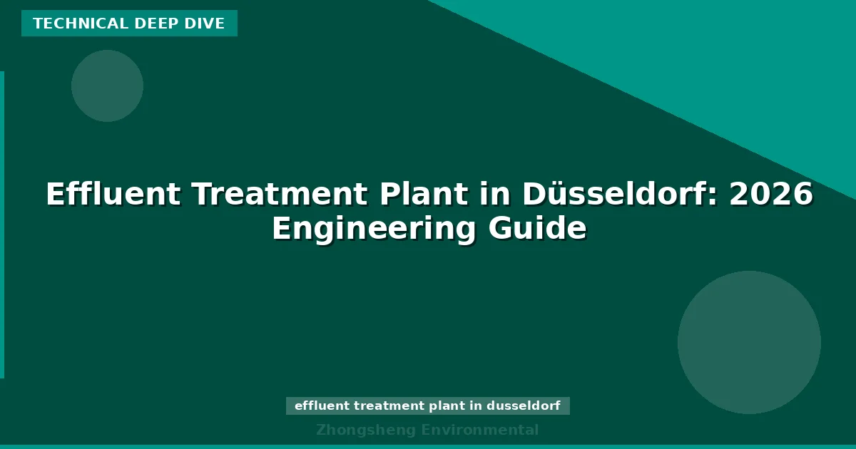 Effluent Treatment Plant in Düsseldorf: 2026 Engineering Guide