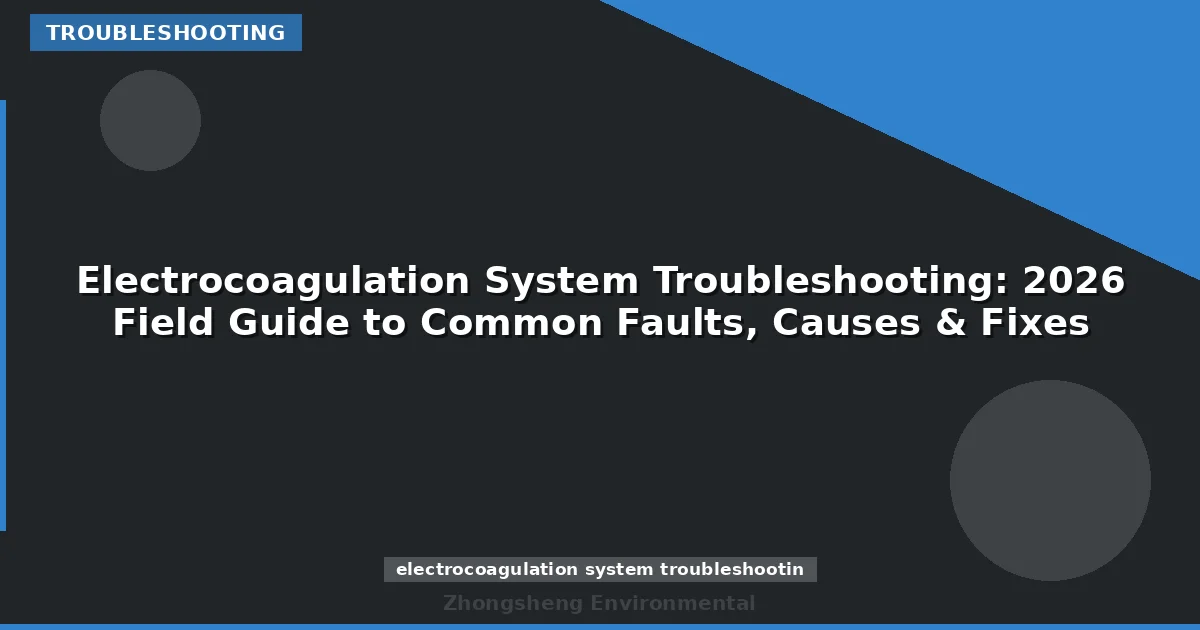 Electrocoagulation System Troubleshooting: 2026 Field Guide to Common Faults, Causes & Fixes
