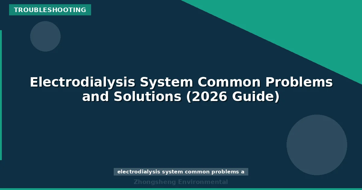 Electrodialysis System Common Problems and Solutions (2026 Guide)