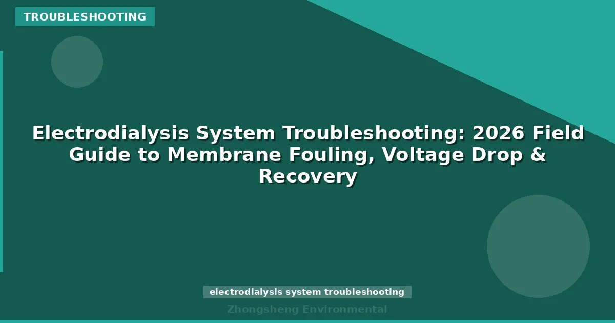 Electrodialysis System Troubleshooting: 2026 Field Guide to Membrane Fouling, Voltage Drop & Recovery