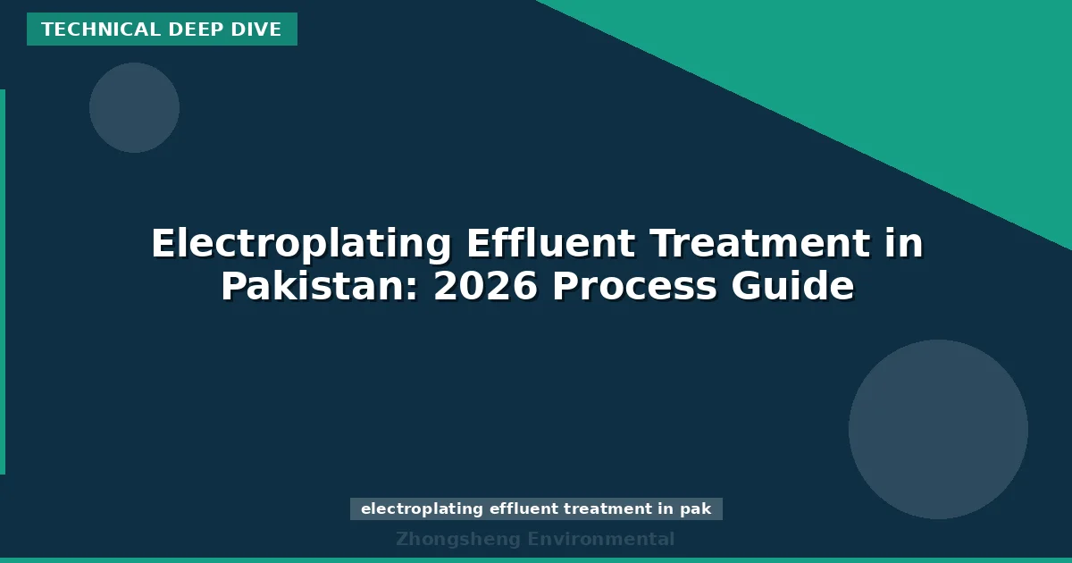 Electroplating Effluent Treatment in Pakistan: 2026 Process Guide