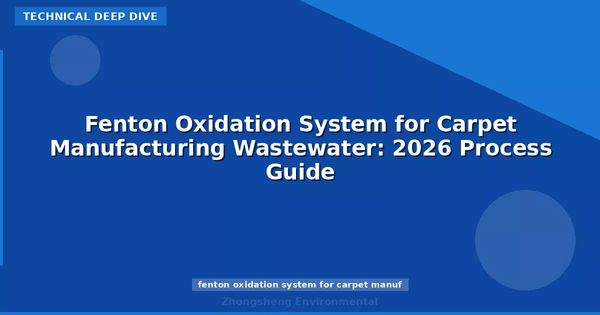 Fenton Oxidation System for Carpet Manufacturing Wastewater: 2026 Process Guide