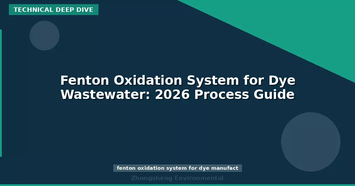 Fenton Oxidation System for Dye Wastewater: 2026 Process Guide