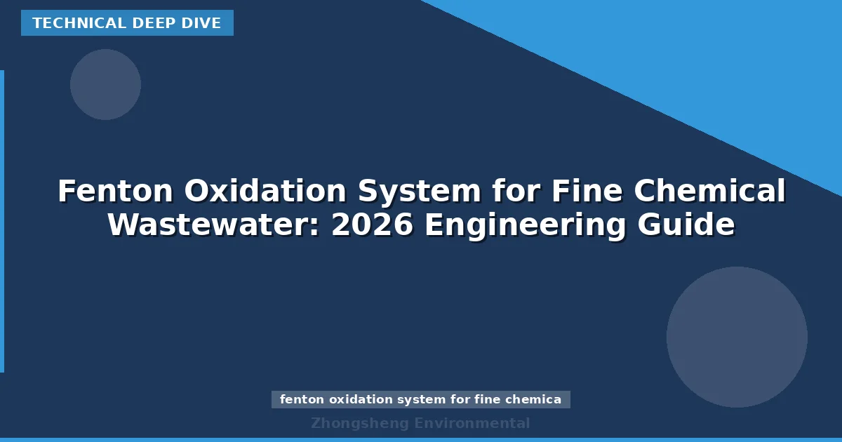 Fenton Oxidation System for Fine Chemical Wastewater: 2026 Engineering Guide