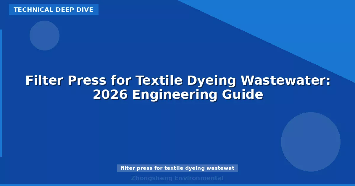 Filter Press for Textile Dyeing Wastewater: 2026 Engineering Guide