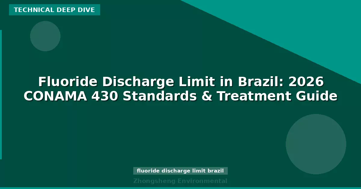 Fluoride Discharge Limit in Brazil: 2026 CONAMA 430 Standards & Treatment Guide