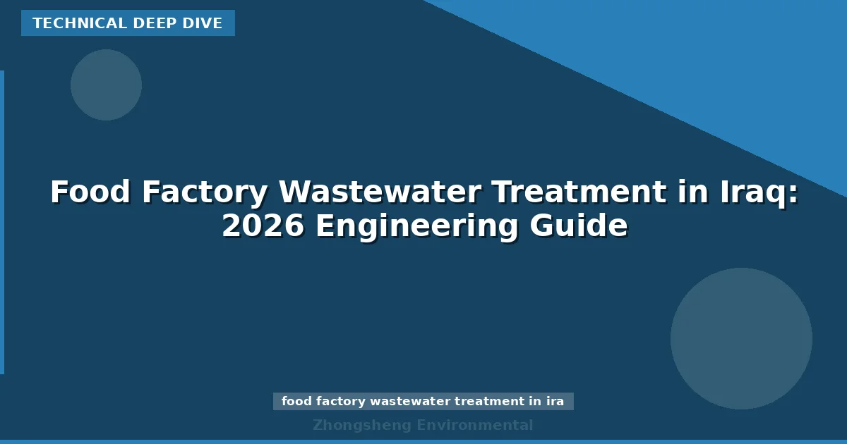 Food Factory Wastewater Treatment in Iraq: 2026 Engineering Guide
