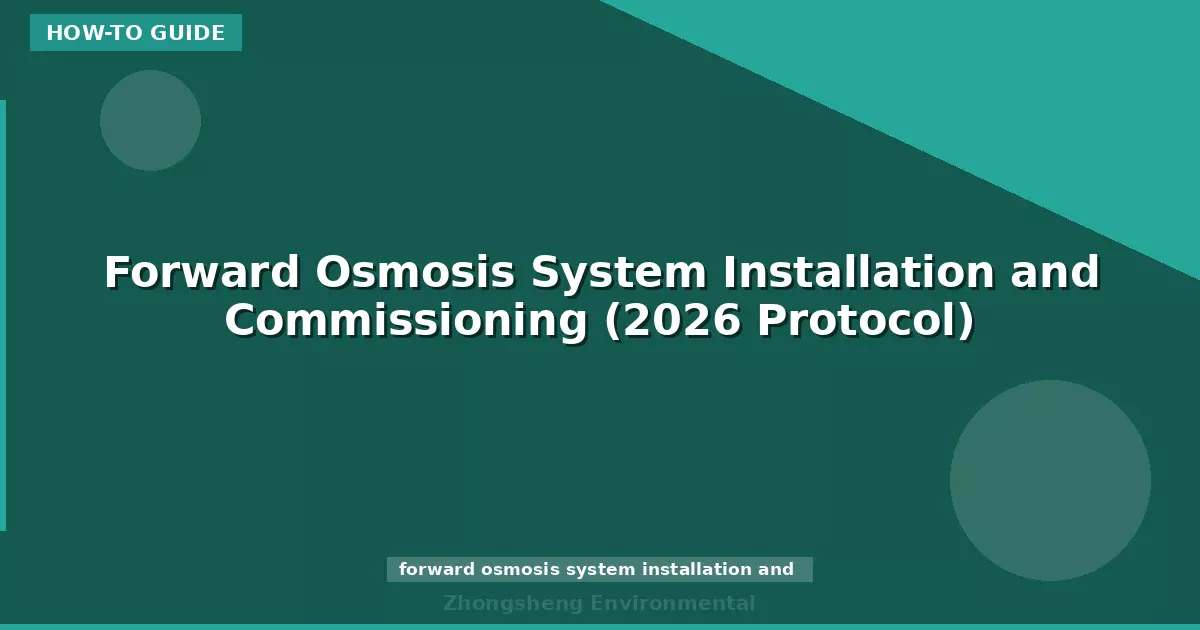 Forward Osmosis System Installation and Commissioning (2026 Protocol)
