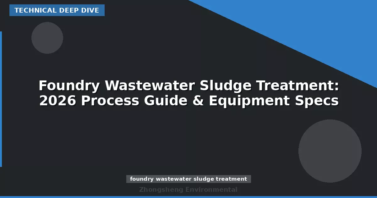 Foundry Wastewater Sludge Treatment: 2026 Process Guide & Equipment Specs