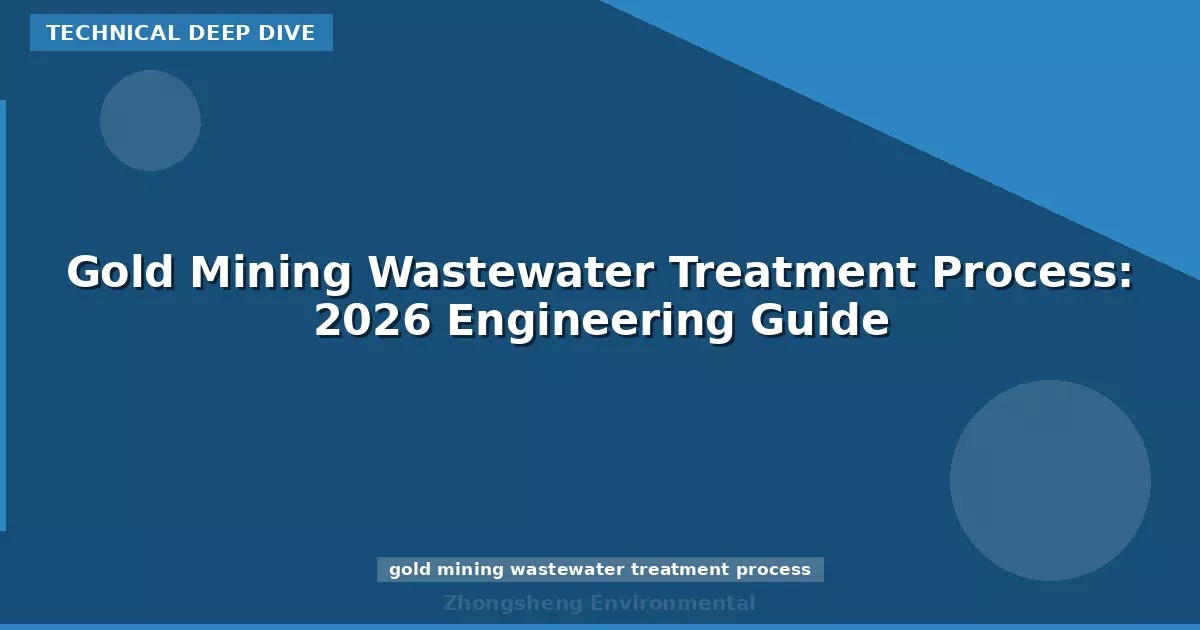 Gold Mining Wastewater Treatment Process: 2026 Engineering Guide