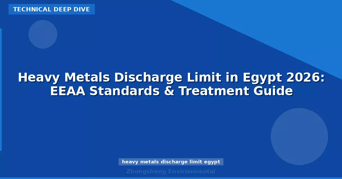 Heavy Metals Discharge Limit in Egypt 2026: EEAA Standards & Treatment Guide