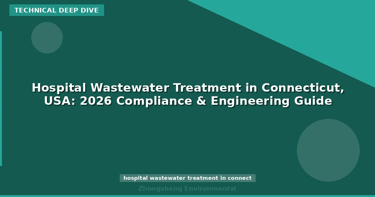 Hospital Wastewater Treatment in Connecticut, USA: 2026 Compliance & Engineering Guide