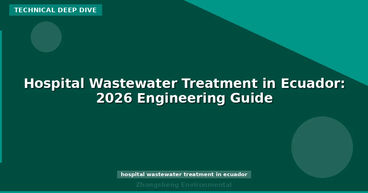 Hospital Wastewater Treatment in Ecuador: 2026 Engineering Guide