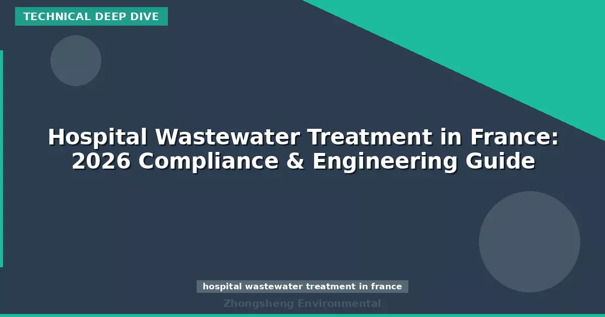 Hospital Wastewater Treatment in France: 2026 Compliance & Engineering Guide