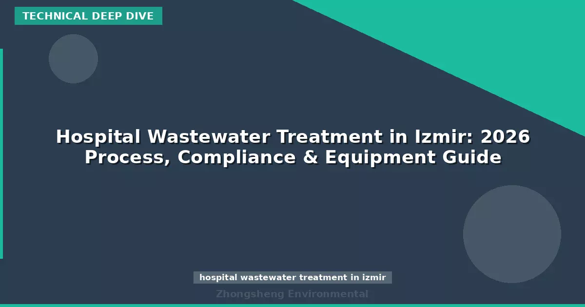Hospital Wastewater Treatment in Izmir: 2026 Process, Compliance & Equipment Guide