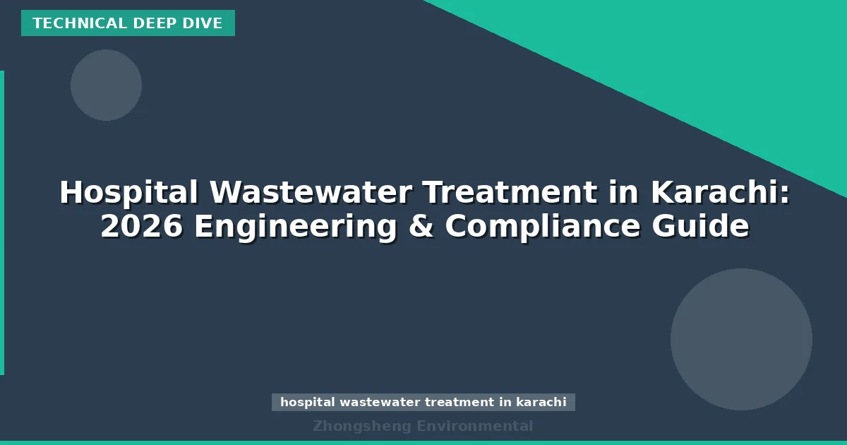 Hospital Wastewater Treatment in Karachi: 2026 Engineering & Compliance Guide