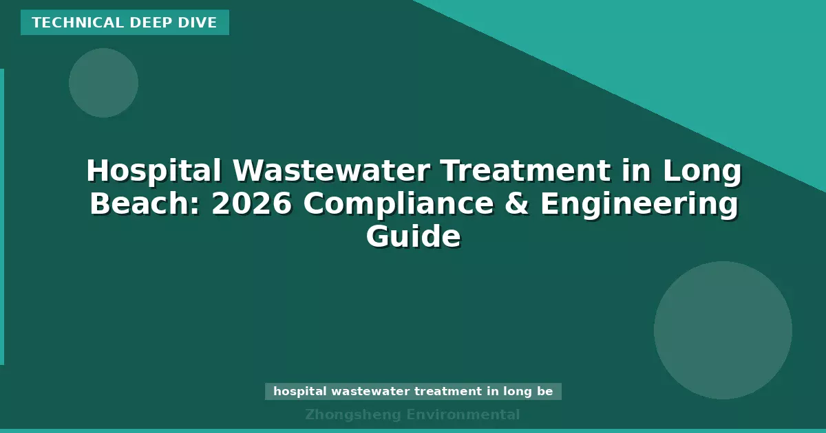 Hospital Wastewater Treatment in Long Beach: 2026 Compliance & Engineering Guide