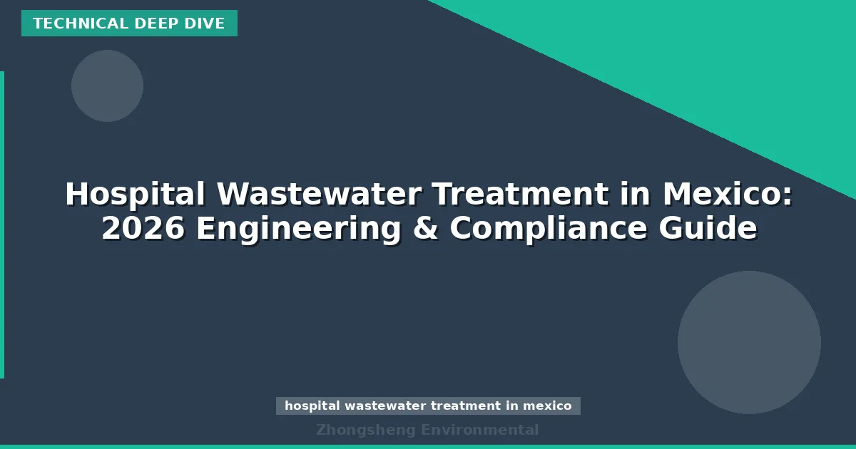Hospital Wastewater Treatment in Mexico: 2026 Engineering & Compliance Guide