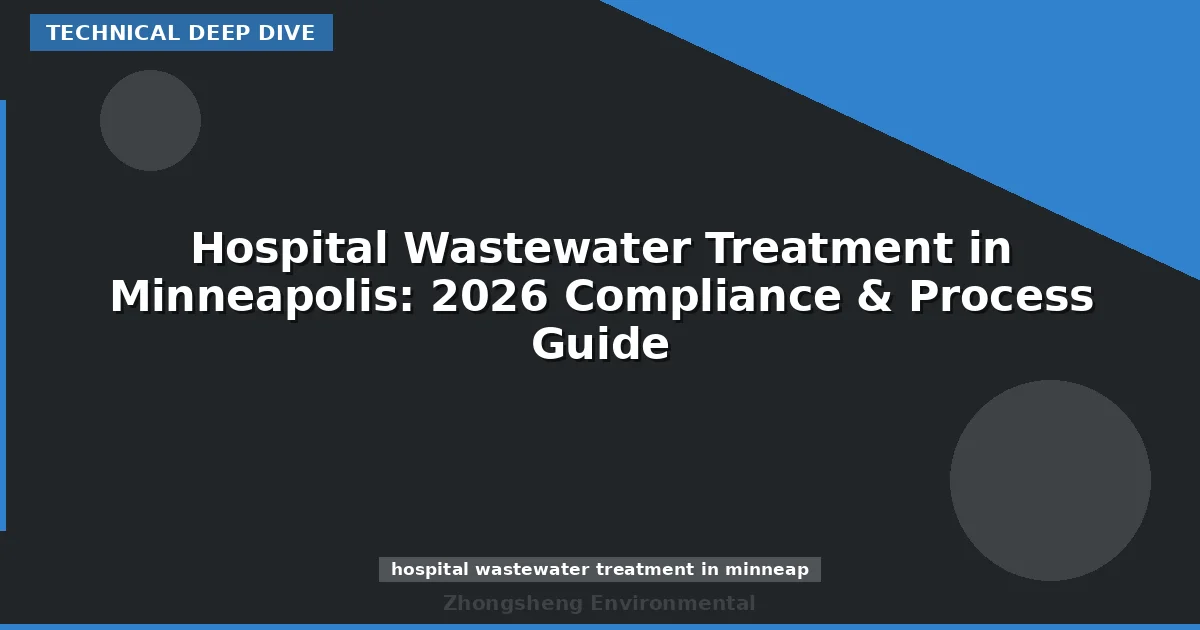 Hospital Wastewater Treatment in Minneapolis: 2026 Compliance & Process Guide