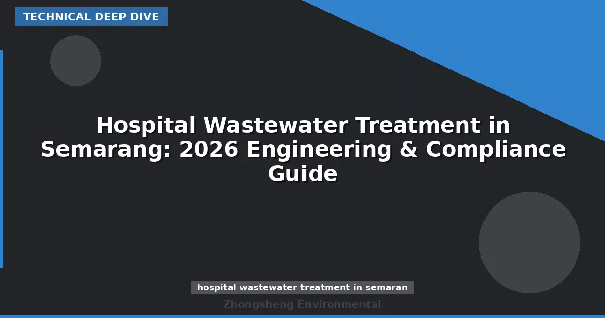 Hospital Wastewater Treatment in Semarang: 2026 Engineering & Compliance Guide
