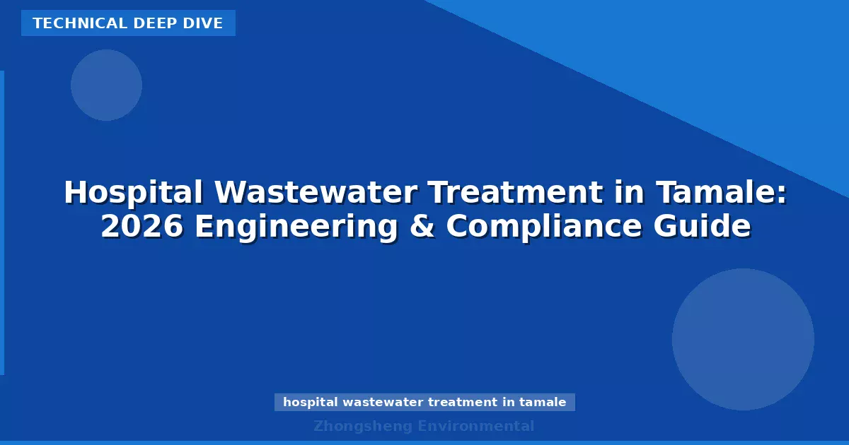 Hospital Wastewater Treatment in Tamale: 2026 Engineering & Compliance Guide