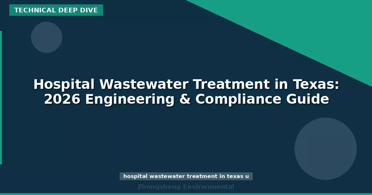Hospital Wastewater Treatment in Texas: 2026 Engineering & Compliance Guide