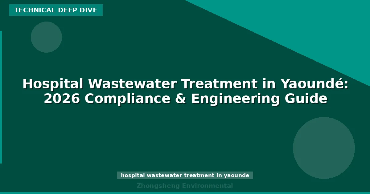 Hospital Wastewater Treatment in Yaoundé: 2026 Compliance & Engineering Guide