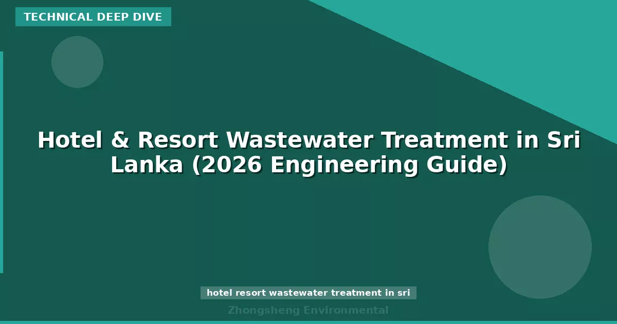 Hotel & Resort Wastewater Treatment in Sri Lanka (2026 Engineering Guide)