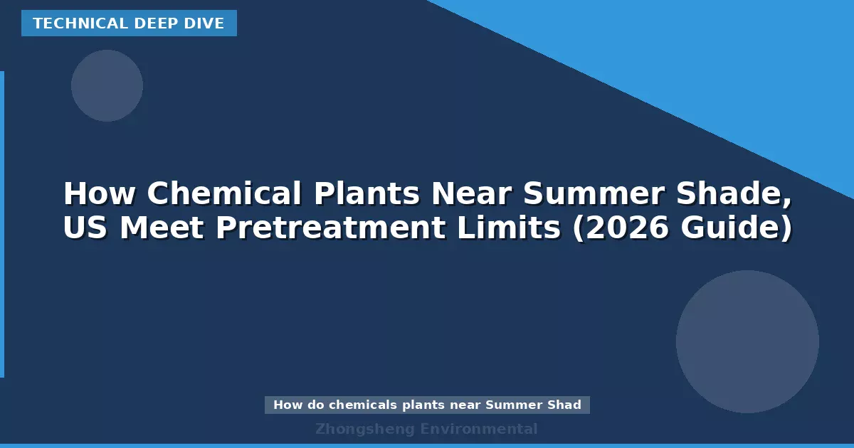 How Chemical Plants Near Summer Shade, US Meet Pretreatment Limits (2026 Guide)