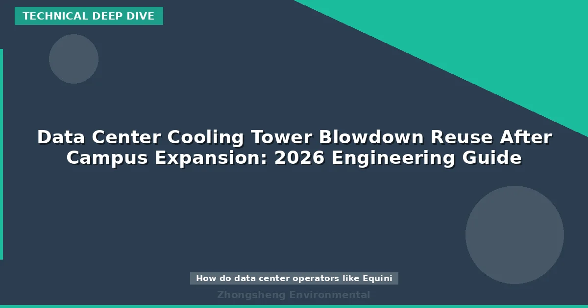 Data Center Cooling Tower Blowdown Reuse After Campus Expansion: 2026 Engineering Guide